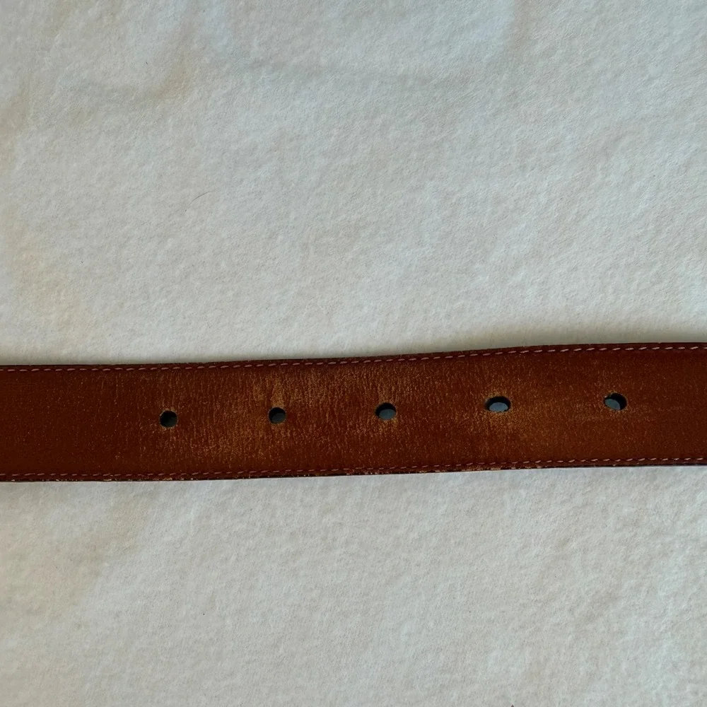 Coach Men's Black Leather Belt Silver Buckle Sz 38/95cm 1